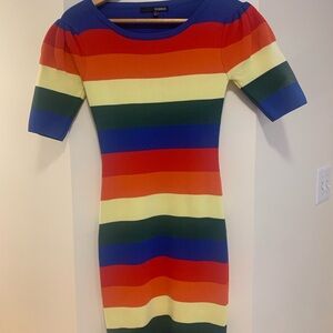 Rainbow Striped Dress